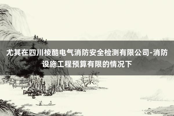 尤其在四川棱酷电气消防安全检测有限公司-消防设施工程预算有限的情况下
